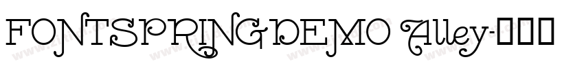 FONTSPRINGDEMO Alley字体转换